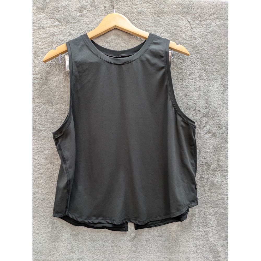 Gorpcore Activewear Tank Top Womens XL Black REI Co-op Split Back Muscle Tee